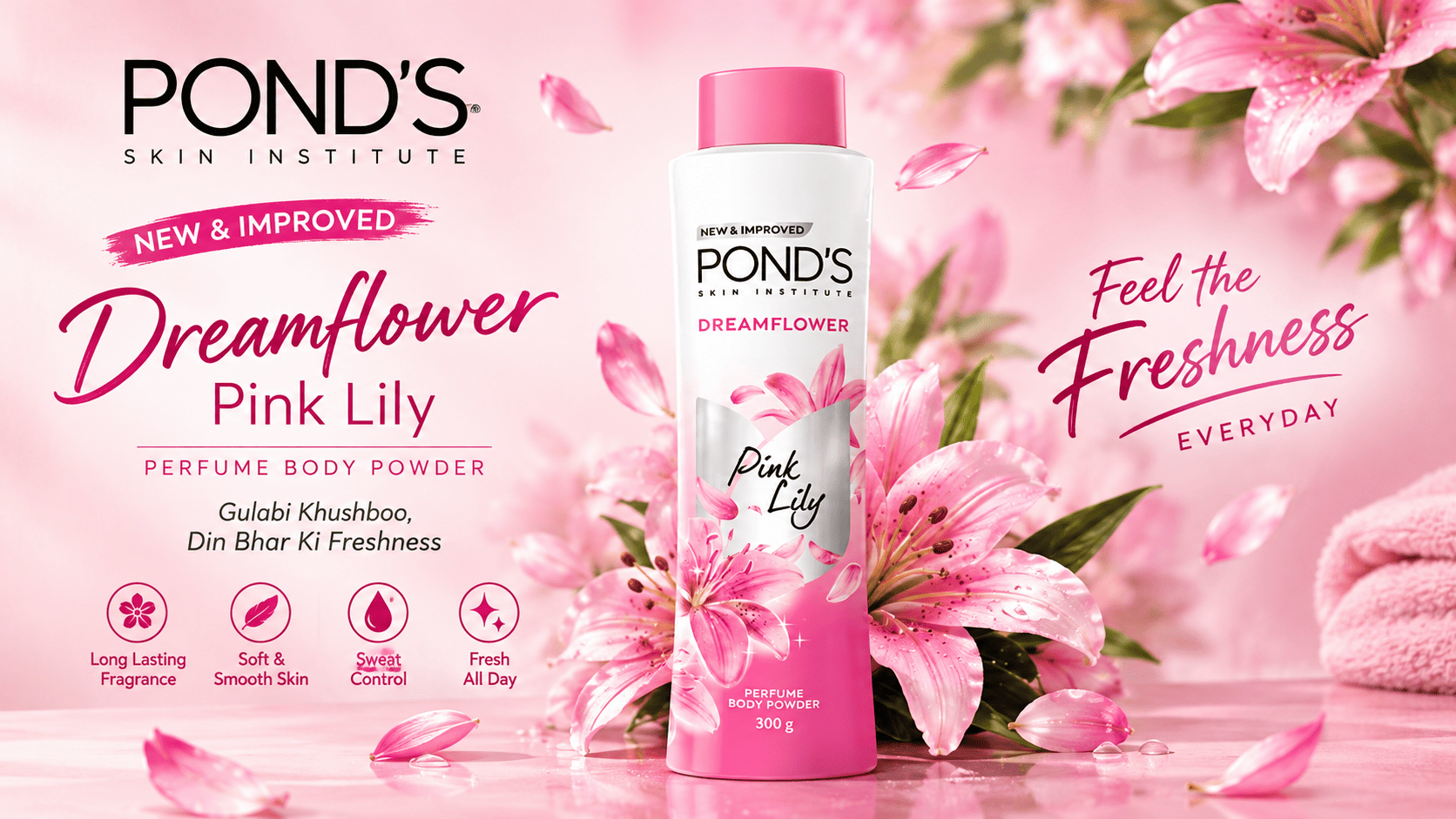 PONDS POWDER Pink Lily